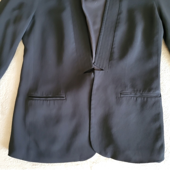Rebecca Taylor open front black blazer size 4 - Picture 7 of 15